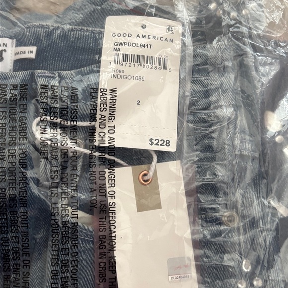 Good American - DOLLY JOLEANS CRYSTAL WIDE JEANS - Picture 4 of 4